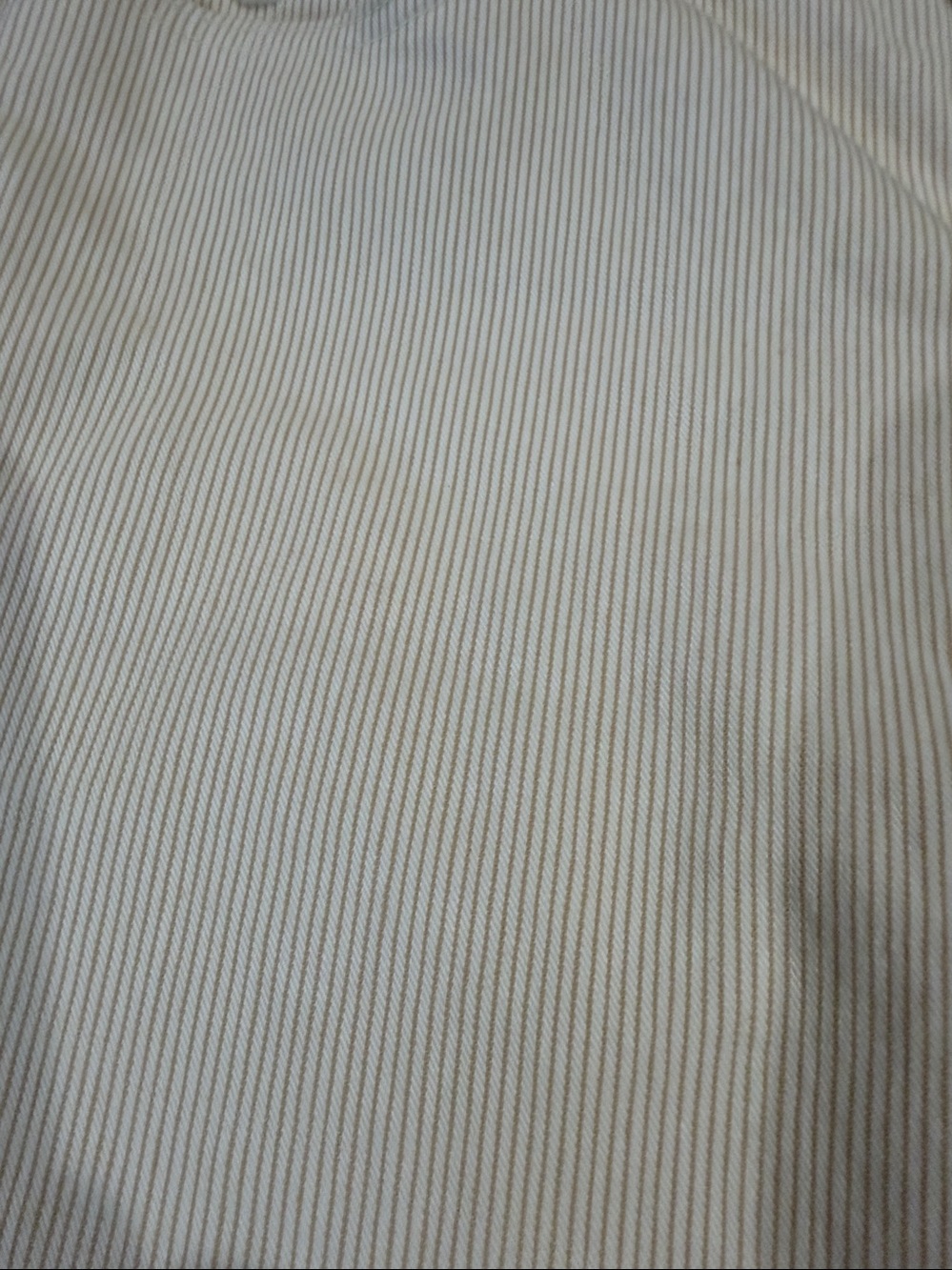 Gloria Vanderbilt creme Cropped Straight-Leg pants with Hem Buttons pin striped - Picture 5 of 5